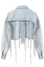 Load image into Gallery viewer, Denim &amp; Chains Jacket
